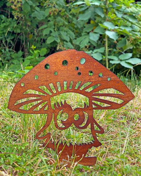 4 Funny Mushrooms - Metal Sculpture